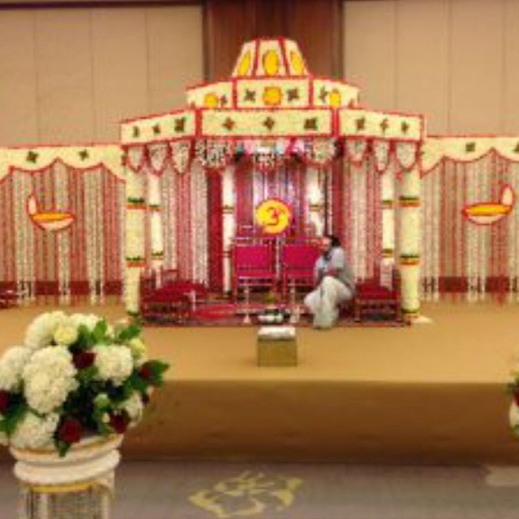 Octagon Flower Mandap With Side Panel